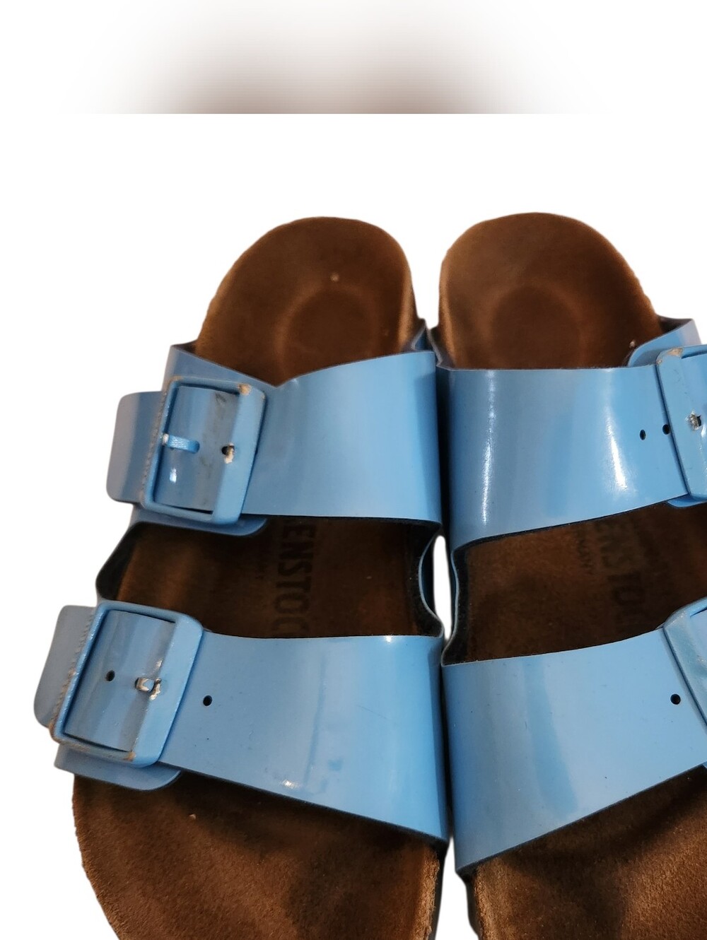 Birkenstock Arizona Two-Strap Sandals in Light Blue